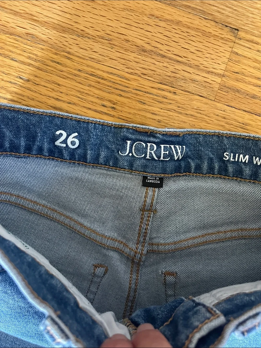 J crew slim wide leg jeans 26 frayed hem ankle